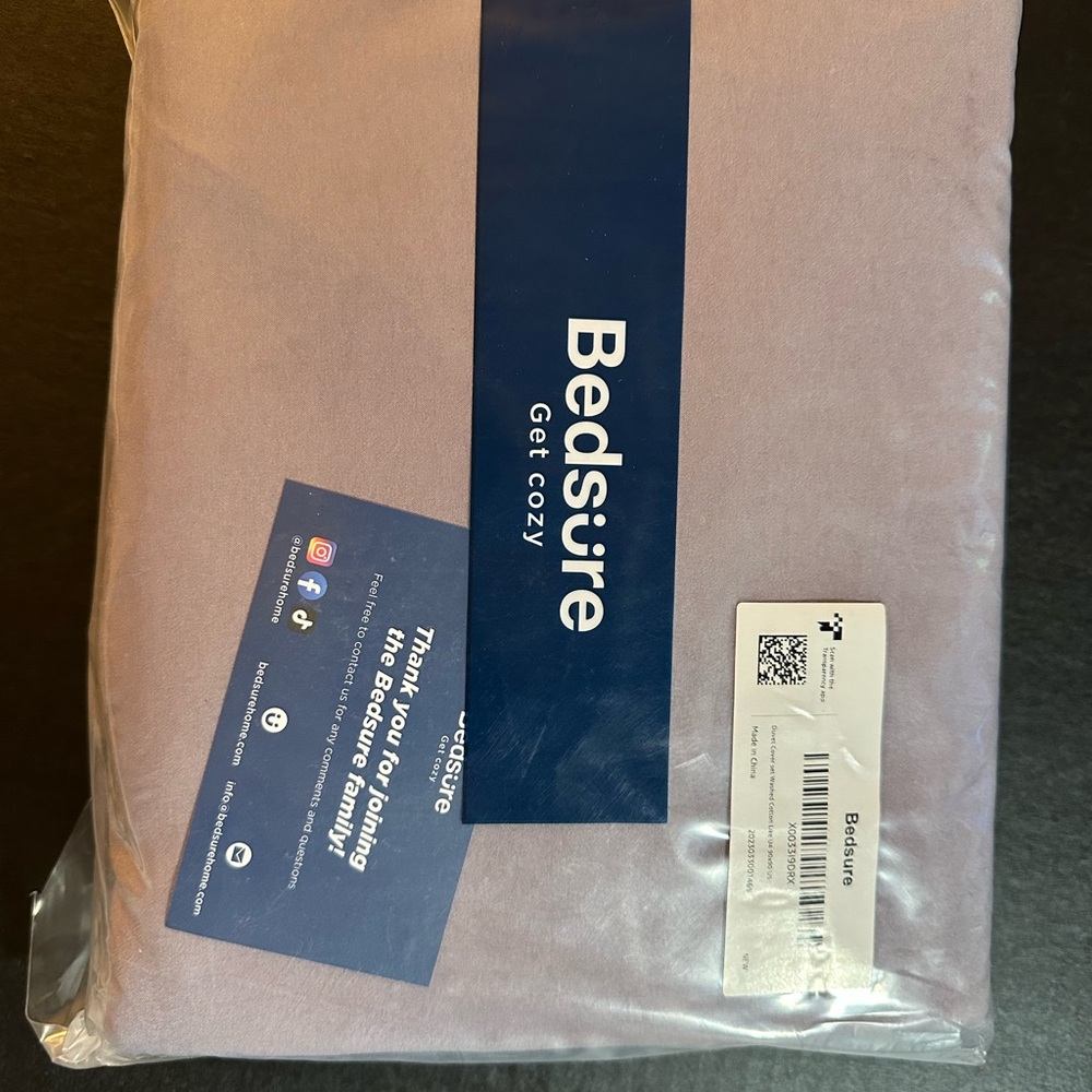 Bedsure Dusty Lavender Duvet Cover Set
